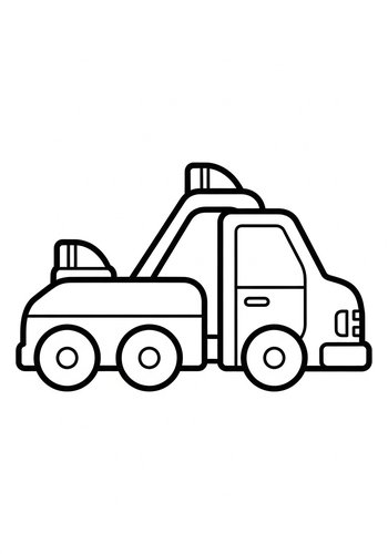 Tow Truck Coloring Page: Ready To Rescue