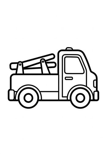 Tow Truck Coloring Page: Rescue Vehicle Fun