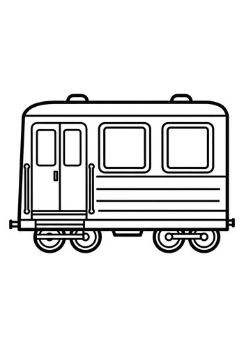 Train Car Adventure: Coloring Page Fun
