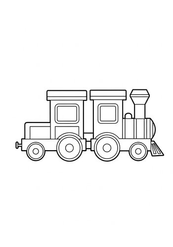 Train Coloring Page For Kids