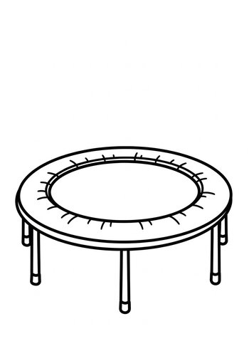Trampoline Coloring Page Fun