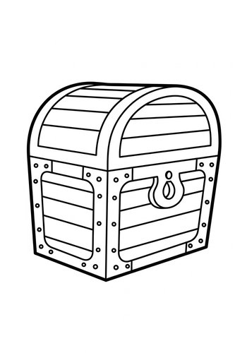 Treasure Chest Coloring Page - Printable Fun