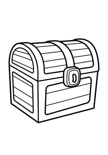 Treasure Chest Coloring Page - Printable Fun