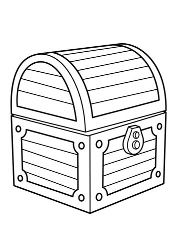 Treasure Chest Coloring Page: Printable Adventure