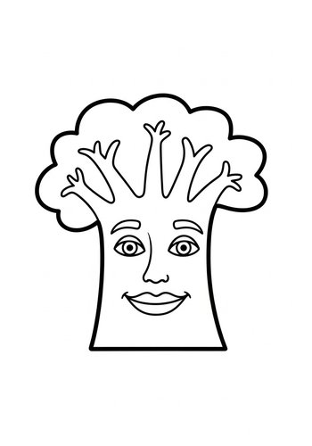 Tree With A Face Coloring Page