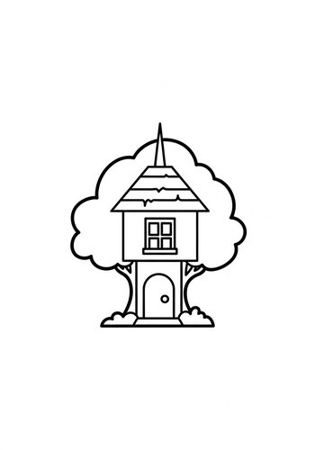 Treehouse Adventure: A Coloring Page Escape