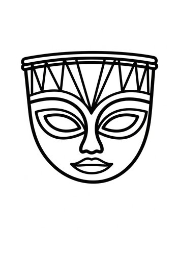 Tribal Mask Coloring Page: Express Yourself