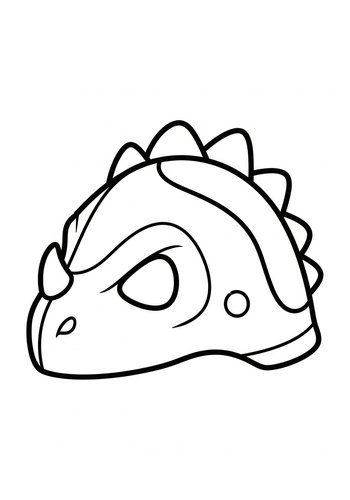 Triceratops Head Coloring Page For Kids