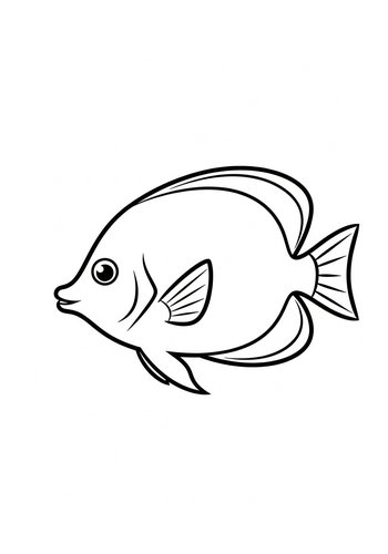 Tropical Fish Coloring Page: Dive Into Color