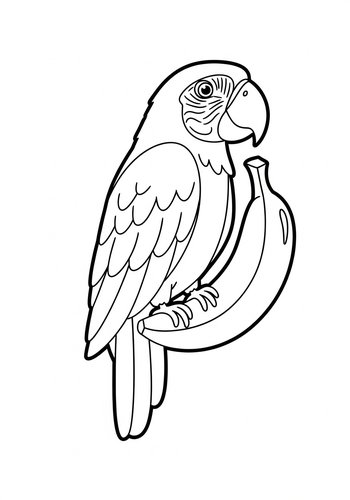 Tropical Parrot Coloring Page: A Vivid Adventure
