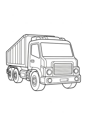 Truck Coloring Page: A Fun Transport Adventure