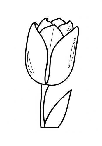 Tulip Coloring Page: Spring Blossom Fun