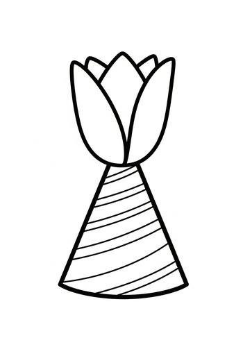 Tulip Flower Coloring Page Fun