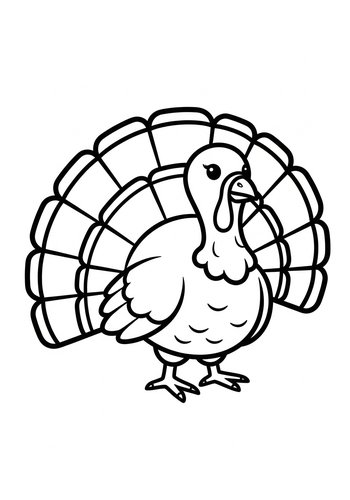 Turkey Coloring Page: Festive Fun