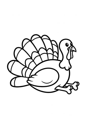 Turkey Coloring Page For Thanksgiving