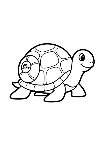 Turtle Coloring Page: Undersea Adventure