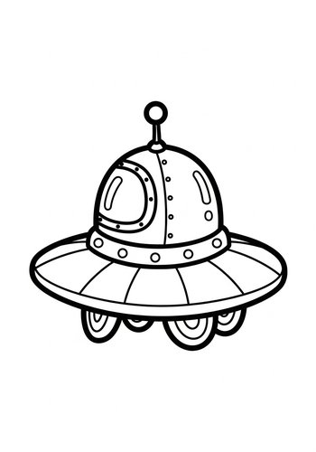 Ufo Coloring Page: Extraterrestrial Fun