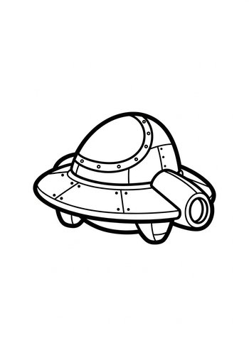 Ufo Coloring Page: Extraterrestrial Fun