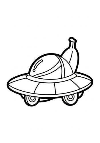 Ufo Coloring Page For Kids