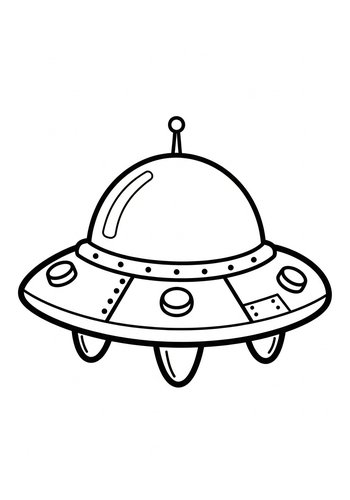 Ufo Coloring Page For Kids - Printable Fun