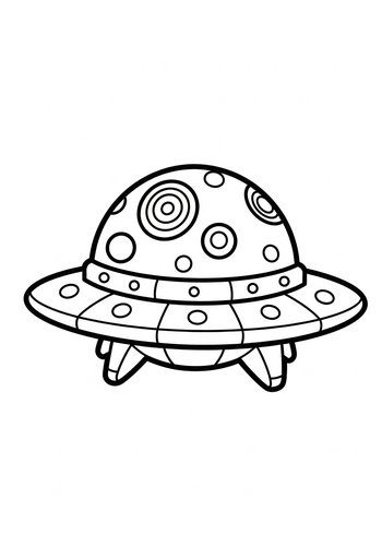 Ufo Coloring Page: Spaceship Adventure