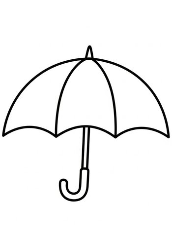 Coloring Page: Umbrella Coloring Page - Rainy Day Fun