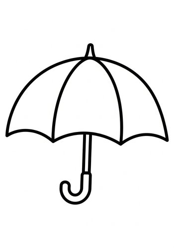 Coloring Page: Umbrella Coloring Page: A Rainy Day Design