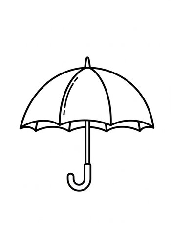 Coloring Page: Umbrella Coloring Page: Rainy Day Fun