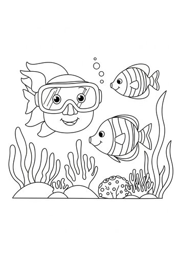 Underwater Adventure Coloring Page