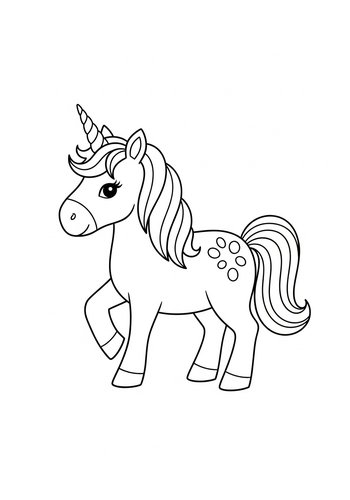 Unicorn Coloring Page For Kids: Magical Adventure
