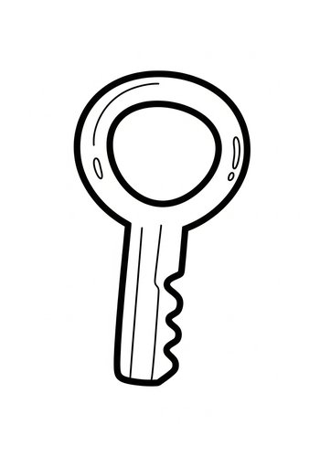 Unlock Your Imagination: Key Coloring Page