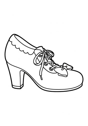 Vintage Shoe Coloring Page