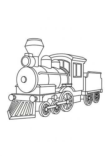 Vintage Train Coloring Page: All Aboard