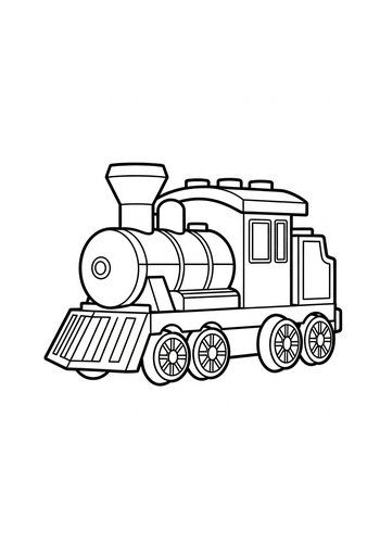 Vintage Train Coloring Page For Kids