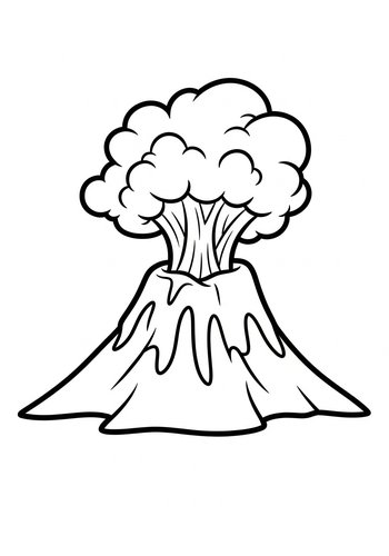 Volcano Coloring Page: Erupting Fun