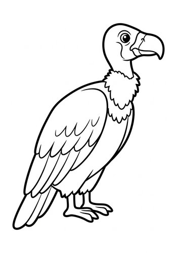 Vulture Coloring Page: Educational Bird Fun