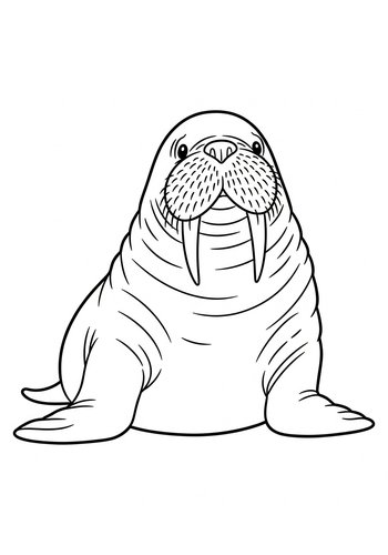 Walrus Coloring Page: A Tusk-tastic Arctic Adventure