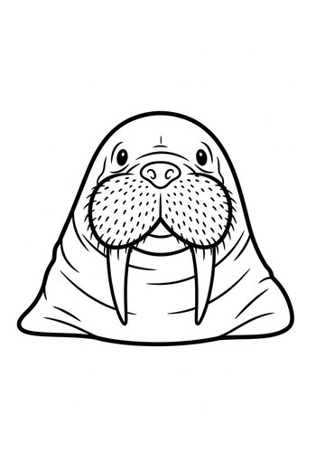 Walrus Coloring Page: Arctic Adventure