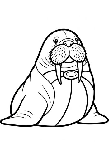 Walrus Coloring Page: Arctic Adventure