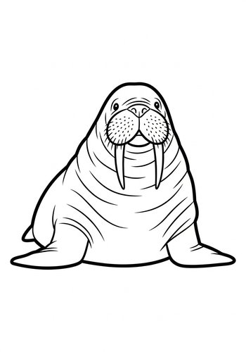 Walrus Coloring Page: Arctic Adventure