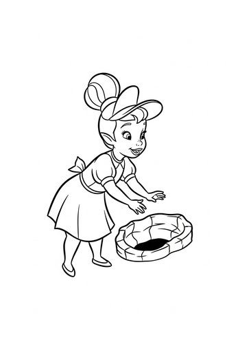 Wanda Shrinking Herself To Explore A Mouse Hole: A Coloring Adventure