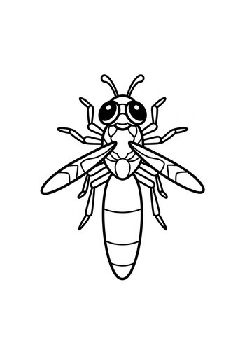 Wasp Coloring Page: Buzzing With Creativity