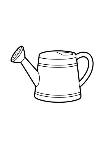 Coloring Page: Watering Can Coloring Page: Garden Fun