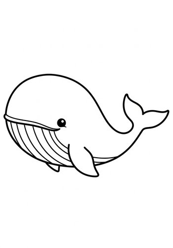 Whale Coloring Page For Kids