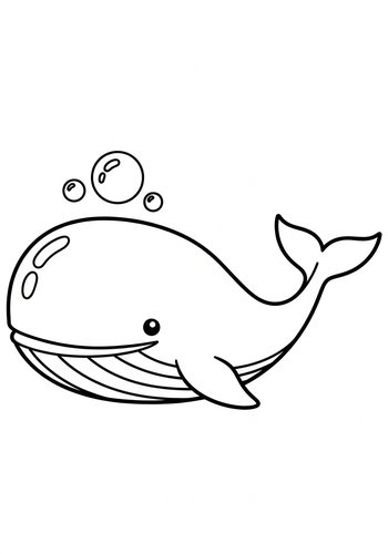 Whale Coloring Page: Underwater Fun