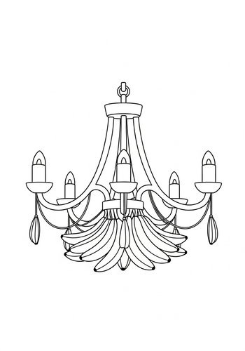Whimsical Banana Chandelier Coloring Page