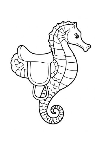 Whimsical Seahorse Coloring Adventure