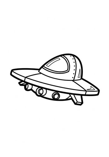 Whimsical Ufo Coloring Page For Creative Kids