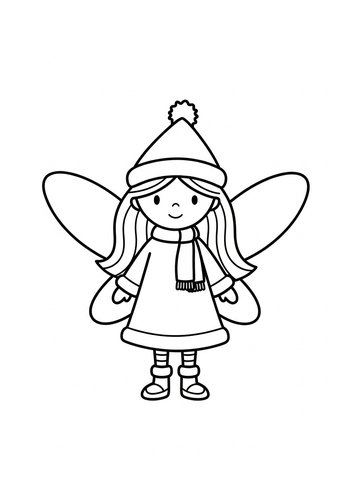 Winter Fairy Coloring Page