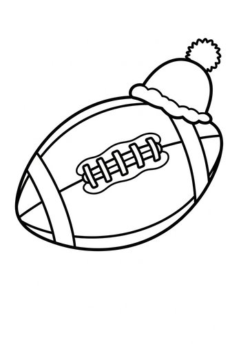 Winter Football Fun Coloring Page
